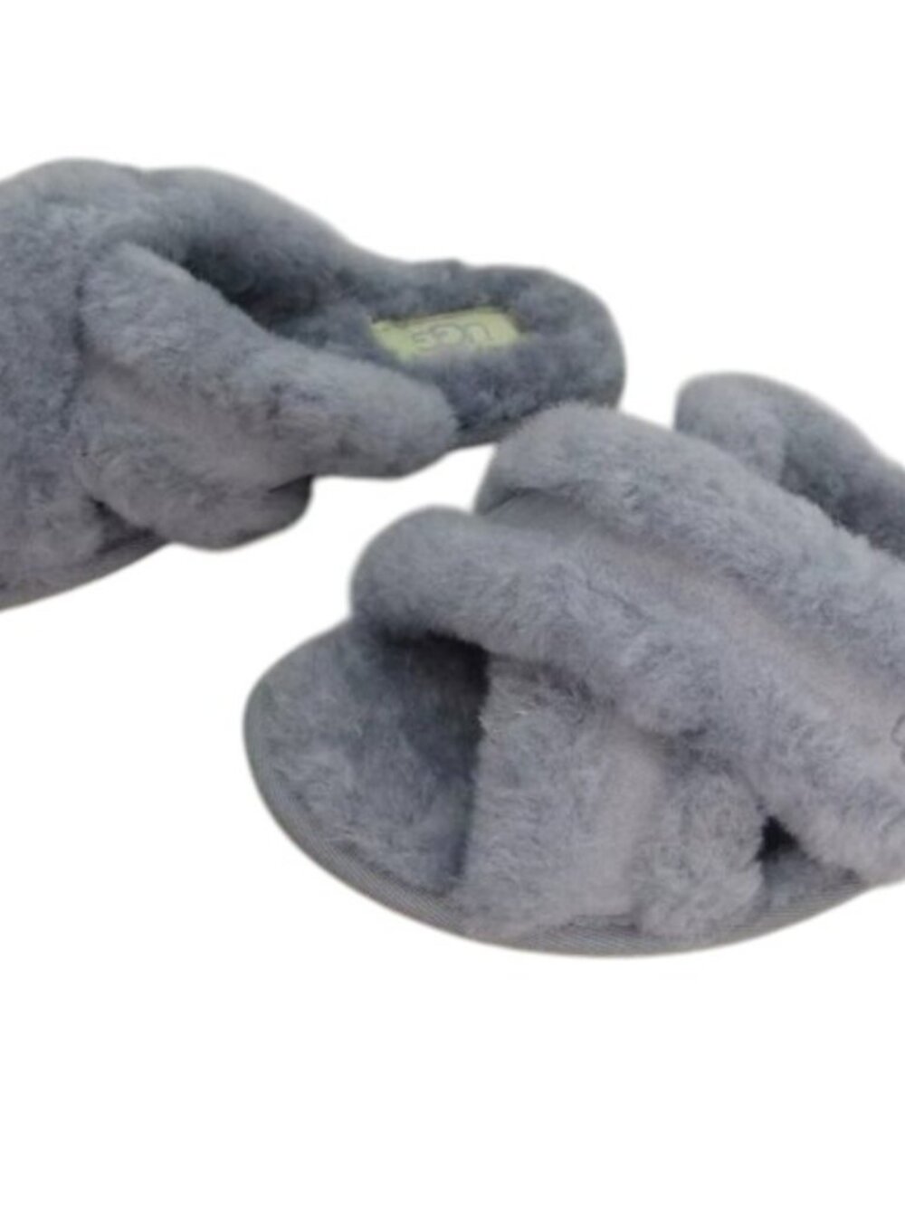 NEW UGG Scuffita Slippers Slip-On Flat Fluffy Cozy Soft Cross-Straps Size 5 - Picture 7 of 8